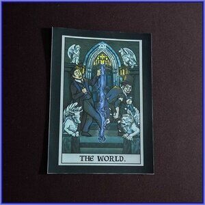 New- Terror Tarot Major Arcana Tapestry "The World"